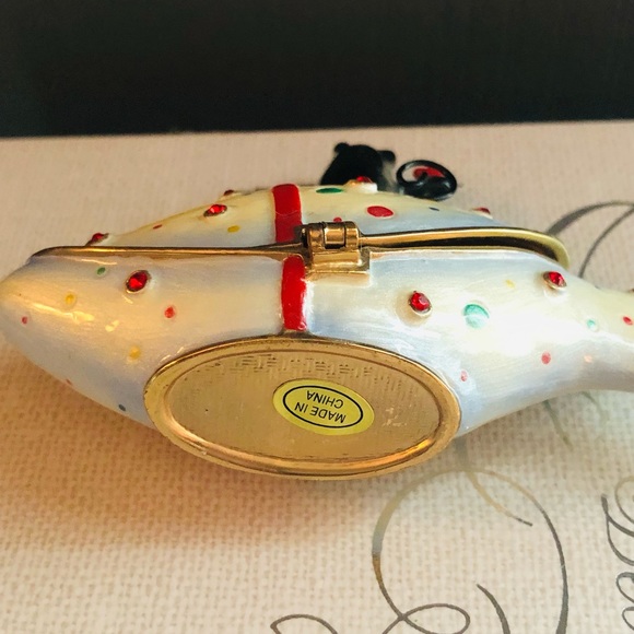 Department 56 Cat With Fish Jeweled Box - Picture 6 of 11